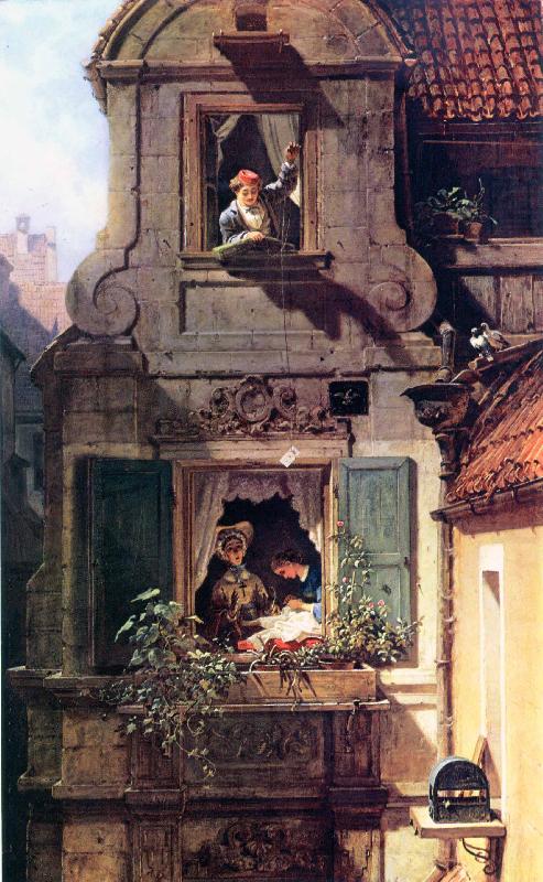 Der abgefangene Liebesbrief, Carl Spitzweg